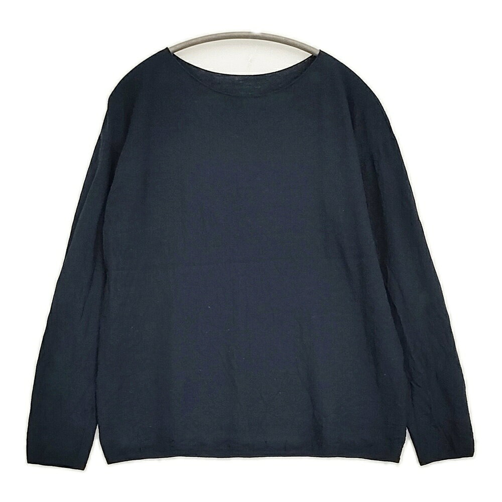 MITTAN スーパー180's強撚ウールニット長袖 定価29700円 KN-31 サイズ1 セーター ニット AW2024 ネイビー レディース ミタン/ミッ...