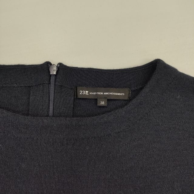 23区 ウールブレンド パール ニット ワンピース ネイビー レディース ニジュウサンク【中古】6-0827T auc-gee-jee-10201124 ブランド古着の専門店 ジージー サンプル画像3