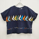 mina perhonen laundry ブラウス シャツ bird id1019 サイズ38 コットンリネン ワイド レディース ミナペルホネンランドリー