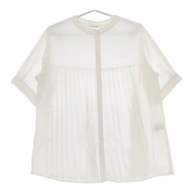 Rakuten - w closet WEARS INC. 半袖 ポリエステル ブラウス シャツ オフホワイト レディース ダブルクローゼット ウェアーズインク【中古】5-0524S