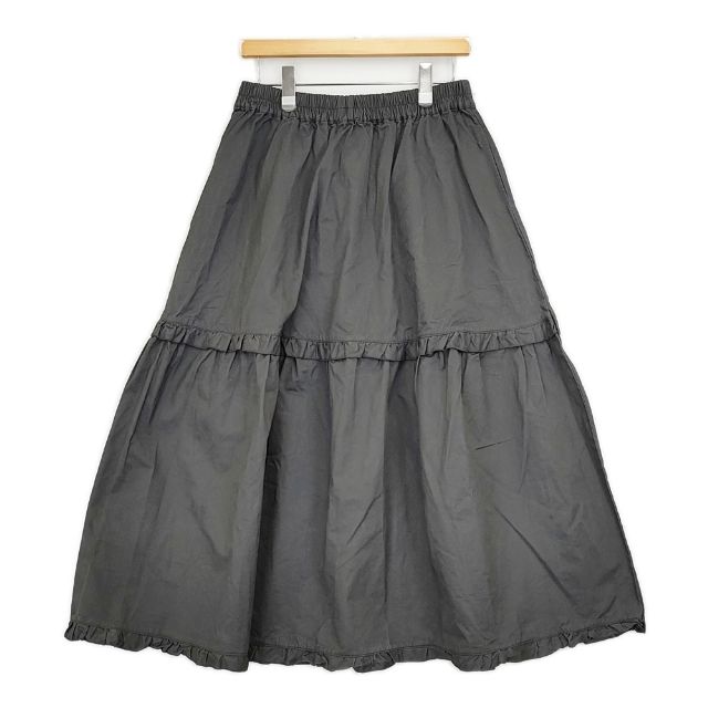Rakuten - Lupilien 6ozカラーDENIMフリルスカート D251152L コットン ロングスカート グレー レディース ルピリアン【中古】6-0223M