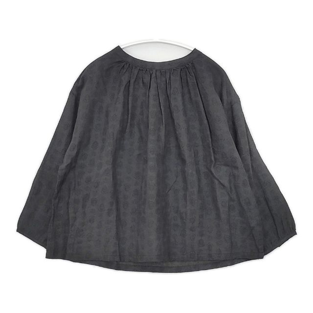 樂天商城 - NATURAL LAUNDRY 7192T-001 リネン 総柄 プルオーバー ブラウス シャツ チャコールグレー レディース ナチュラルランドリー【中古】6-0322M