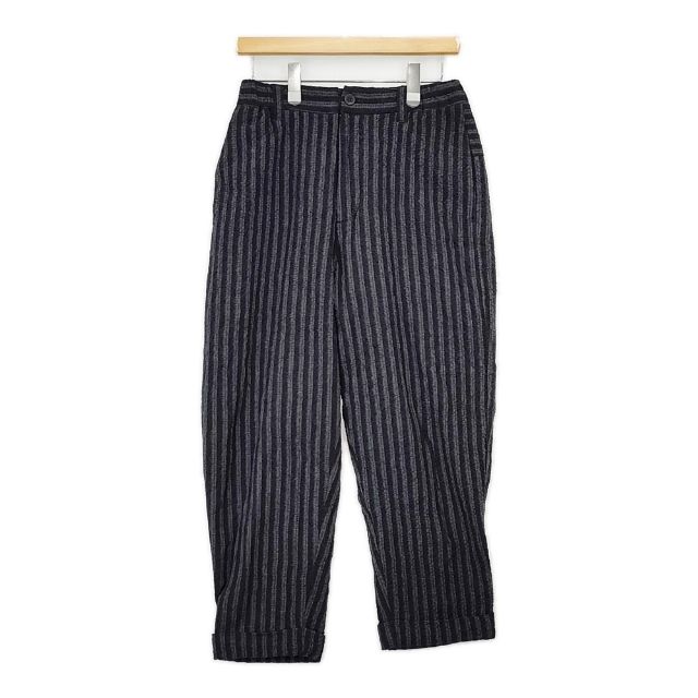 Rakuten - pas de calais コットンウール KB-2311 8383-290 テーパードパンツ 34 ストライプ パンツ 23AW ブラック グレー レディース パドカレ【中古】5-1207T