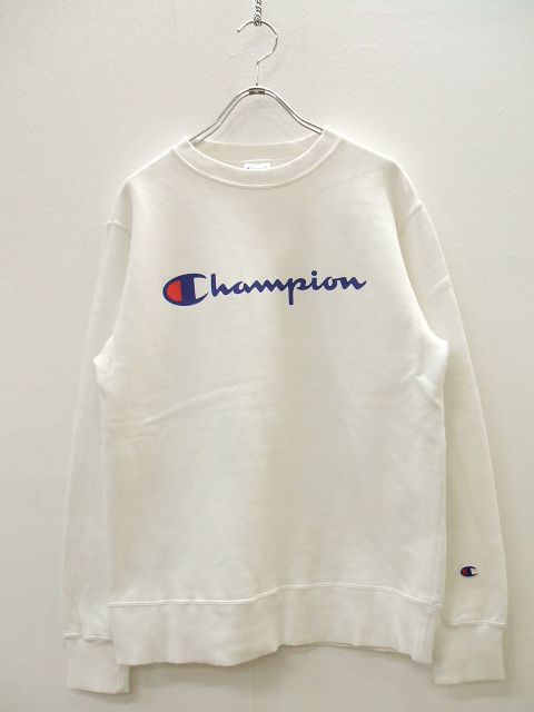 Champion ロゴ スウェット ホワイト メンズ チャンピオン【中古】2-0103M♪