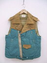 VISVIM PEERLESS Green サイズ1 STRABLER DOWN VEST ダウンベスト 2021AW ライトブルー ベージュ メンズ ビズビム/ヴィズヴィム【中古】2-0107T♪