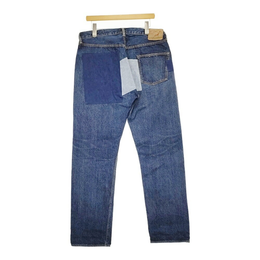 BEAMS/or Slow ビームス別注 Monroe Pants パッチワーク ジーンズ サイズ5/XXL デニムパンツ ブルー メンズ ビームス/オアスロウ【中古】5-0408G