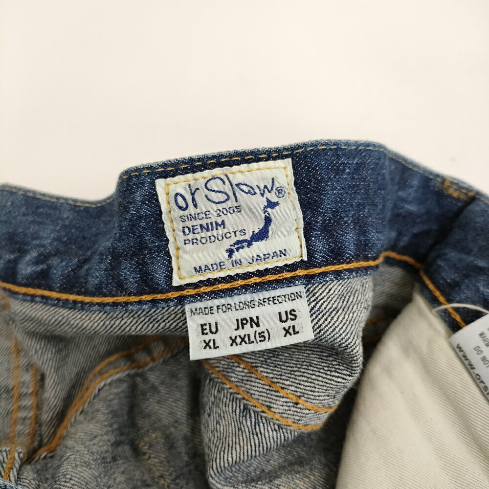 BEAMS/or Slow ビームス別注 Monroe Pants パッチワーク ジーンズ サイズ5/XXL デニムパンツ ブルー メンズ ビームス/オアスロウ【中古】5-0408G