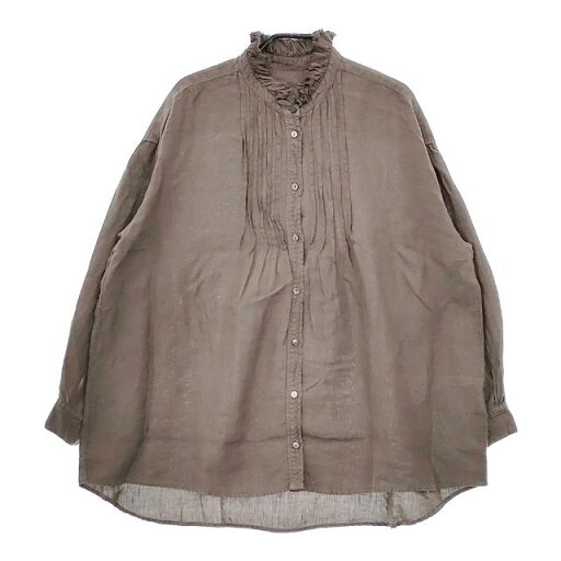 nest Robe 01201-1419 製品染め リネンフリンジカラーピンタック ブラウス シャツ チャコールグレー レディース ネストローブ【中古】5-0417M nest Robe 01201-1419 製品染め リネンフリンジカラーピンタック ブラウス シャツ チャコールグレー レディース ネストローブ【中古】5-0417M