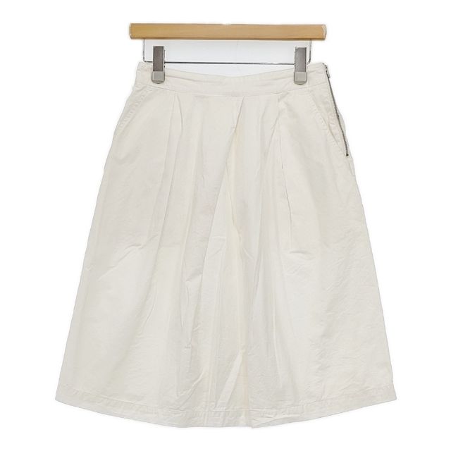 Rakuten - MHL. 595-132556 SUPER FINE TWILL コットン スカート オフホワイト レディース エムエイチエル【中古】6-0406M
