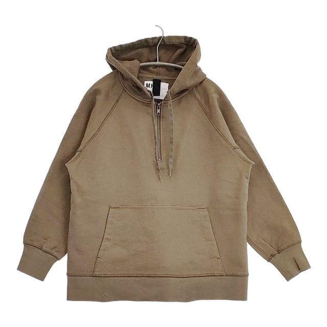 MHL. DRY LOOPBACK JERSEY 595-3269511 ハーフジップ パーカー 23AW ブラウン レディース エムエイチエル6-0523M