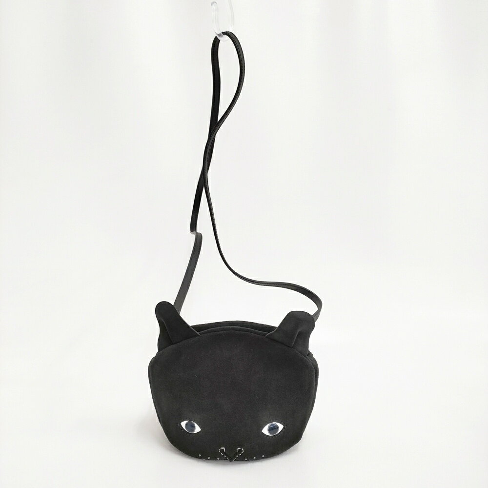 Rakuten - mina perhonen kitten acs9819 猫 ネコ 定価99000円 牛革 ショルダーバッグ 24SS ブラック レディース ミナペルホネン【中古】6-0314G