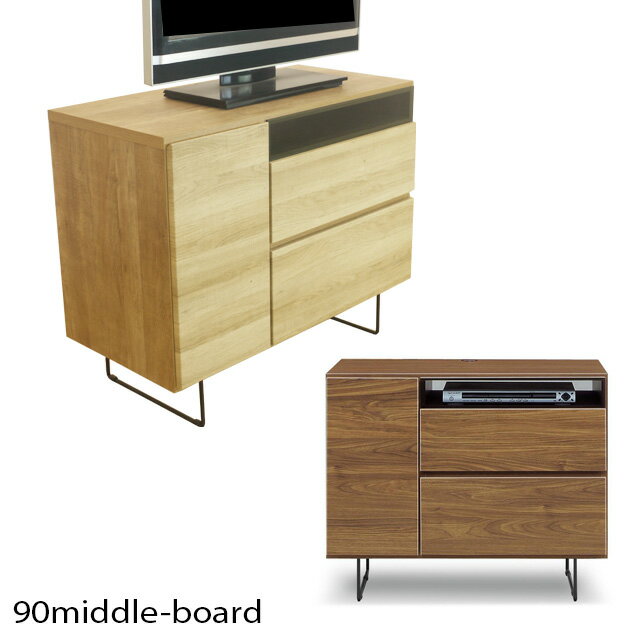 乐天商城 - テレビ台 ミドルボード 幅90cm 高さ75cm テレビボード テレビラック 国産 TV台 木製 TVボード ミドルタイプ リビング収納 収納家具 大川家具