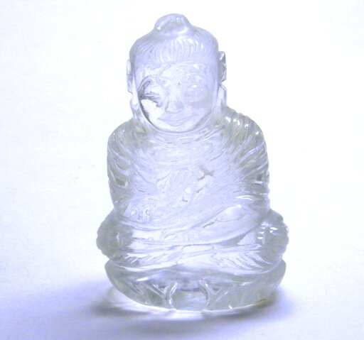 天然水晶108g仏様彫刻品 天然水晶108g仏様彫刻品