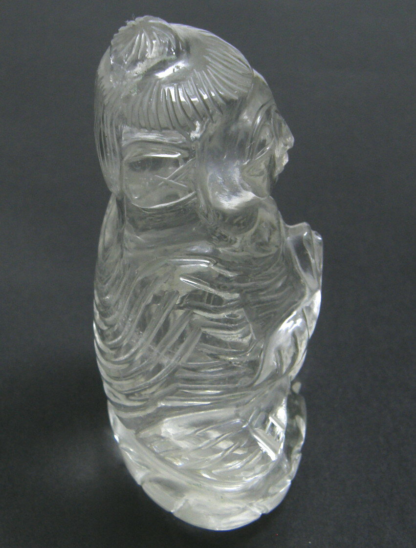 天然水晶 仏様 彫刻品108グラム