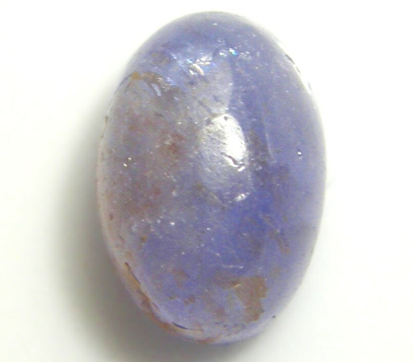 宝石名 天然　タンザナイト 産地 　タンザニア産 重さ 　4．35ct サイズ 　10．4x7．2x6ミリ 色 　バイオレット色 商品説明 　カボションカット　キラキラとシーン効果？あり　小キズあり　赤色のインクリュージョンは雲母「鉄」の一...