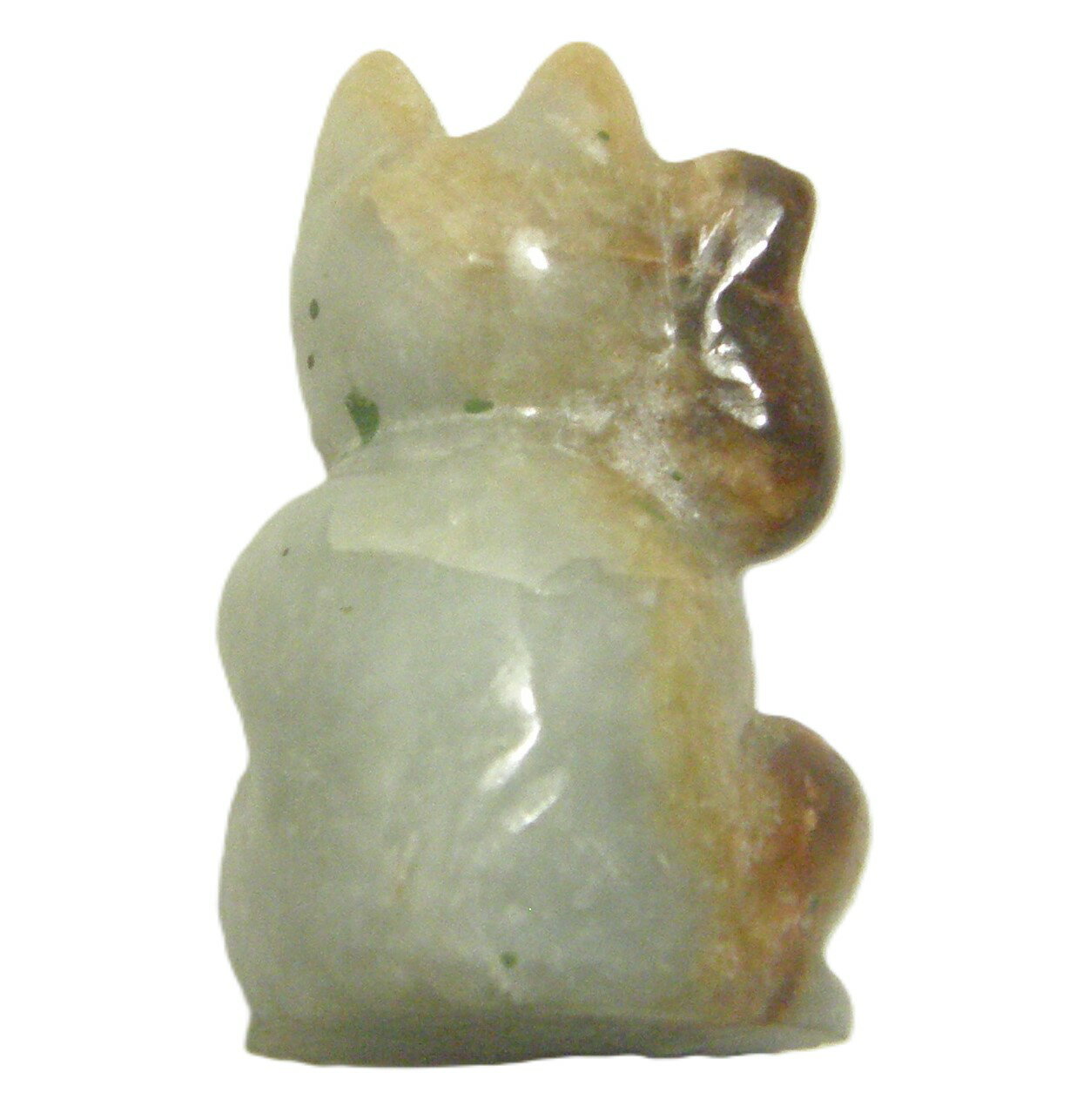 天然　翡翠　33グラム　招き猫　彫刻品