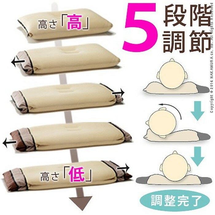 寝ながら高さ調節サラサラ枕 ラクーナ カバー付 35×50cm mu-90400016送料無料 北欧 モダン 家具 インテリア ナチュラル テイスト 新生活 オススメ おしゃれ 後払い