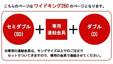 パネル型ラインデザインベッド ワイドキング260 ポケットコイルスプリングマットレス付 to-10-284-wk260-108517送料無料 北欧 モダン 家具 インテリア ナチュラル テイスト 新生活 オススメ おしゃれ 後払い フレーム