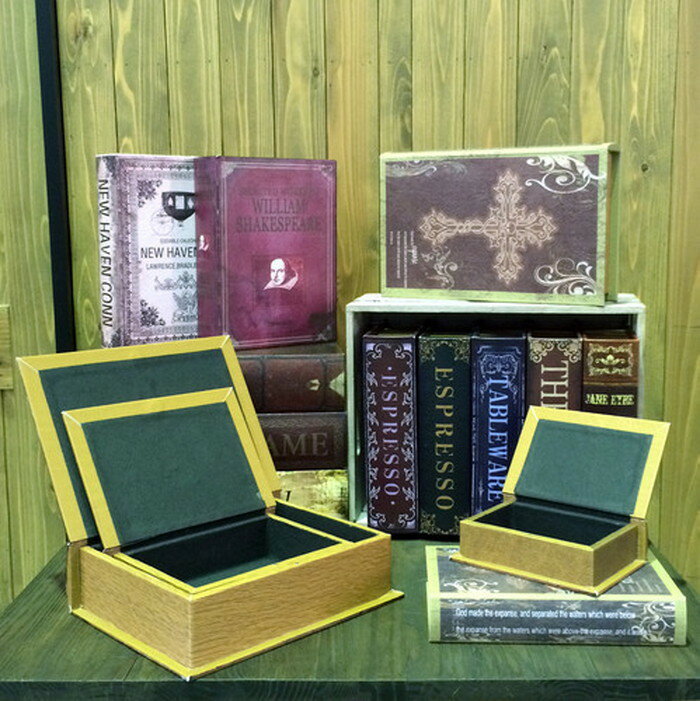 ブックボックス THE LEANING TOWER OF PISA ブック型収納ボックス 小物入れ S・M・L各1セット sun-4860557s1 収納ケース ボックス 押入れ収納 収納 家具 送料無料 北欧 モダン 家具 インテリア ナチュラル テイスト 新生活 オススメ おしゃれ 後払い