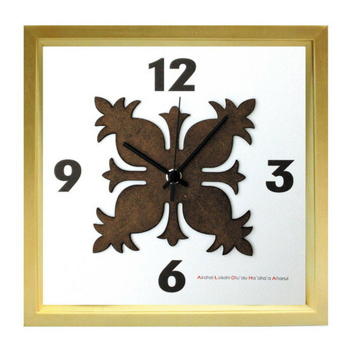 ϥ磻󥭥 ʸ ݤ HawaiianQuilt Clock ѥʥåץ ʥ HK-1003 ݾ kar-45...