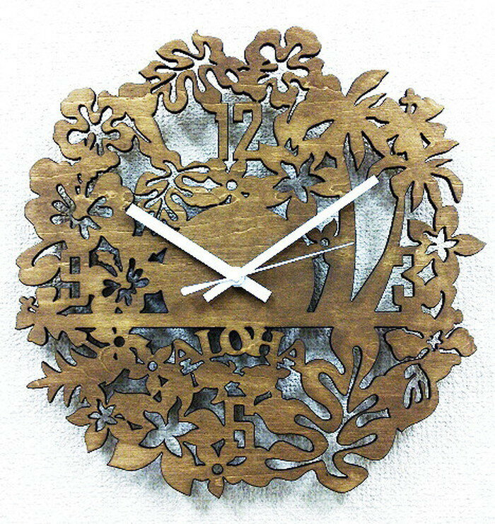 シルエットクロック Silhouette Clock2 Hawaiian Hawaiian Brown 保証付 sk-2003 kar-4650414s1 掛け時計 置き時計 掛け時計 北欧 モダン 家具 インテリア ナチュラル テイスト 新生活 オススメ おしゃれ