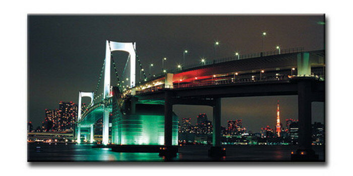 CANVAS ART キャンバスアート Tokyo Rainbow Bridge レインボーブリッジ Mサイズ W600×H300×D20mm US-5003 kar-6248579s2送料無料 北欧 モダン 家具 インテリア ナチュラル テイスト 新生活 オススメ おしゃれ 後払い 雑貨