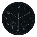掛時計温湿度計付 ベゼル Φ25cm ブラック EG6910ATH-YP21 fj-26333 掛け時計 置き時計 掛け時計 送料無料 北欧 モダン 家具 イン...