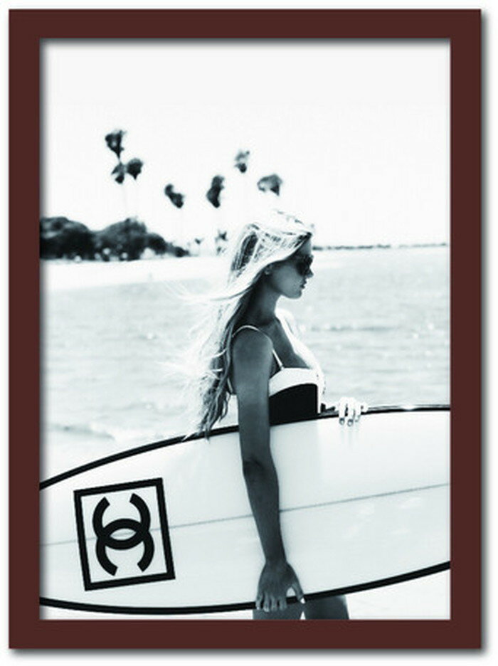 Rakuten - シャネル CHANEL Fashion Photography series FS-2001BR-A3 フレームカラー ブラウン サイズ A3 店舗 カフェ ラウンジ ロビー ホテル 法人 kar-7486247S7 アートパネル アートボード 壁紙 装飾フィルム 送料無料 北欧 モダン 家