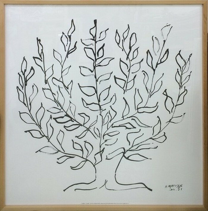 アートフレーム アンリ・マティス Henri Matisse Le platane Silkscreen 1030x1030x30mm IHM-60625 bic-6942468s1 アートパネル アートボード 壁紙 装飾フィルム 北欧 モダン 家具 インテリア ナチュラル テイスト 新生活 オススメ おしゃれ