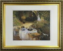 アートフレーム 名画 クロード・モネ Claude Monet 庭園での昼食 490x595x25mm IFA-60904 店舗 カフェ ラウンジ ロビー ホテ...