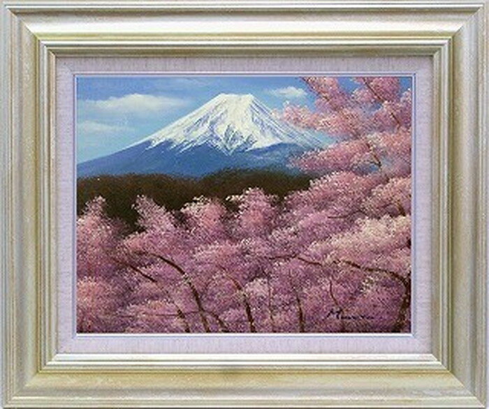 油絵 オイルペイントアート 室田 彰 富士山 F10 703x628x53mm IOP-61342 bic-6942609s1