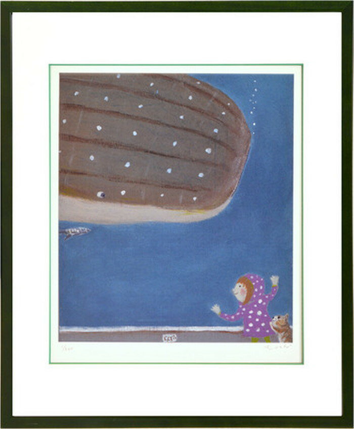 アートフレーム まつもととしこ じんべい 364x441x27mm ZTM-61171 bic-6942952s1 アートパネル アートボード 壁紙 装飾フィルム 送料無料 北欧 モダン 家具 インテリア ナチュラル テイスト 新生活 オススメ おしゃれ 後払い