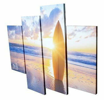 キャンバスアート Bello Canvas Art Surfboard on the beach at sunset 4枚セット 300x600x25 300x900x25mm IPT-61747 bic-7030274s1送料無料 北欧 モダン 家具 インテリア ナチュラル テイスト 新生活 オススメ おしゃれ 後払い 雑貨