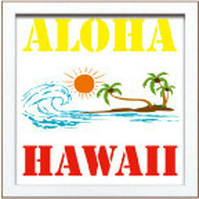 Rakuten - サインフレーム SIGN FRAME ALOHA HAWAII 220x220x20mm ZSF-52366 bic-7088753s1 アートパネル アートボード 壁紙 装飾フィルム 送料無料 北欧 モダン 家具 インテリア ナチュラル テイスト 新生活 オススメ おしゃれ 後払い