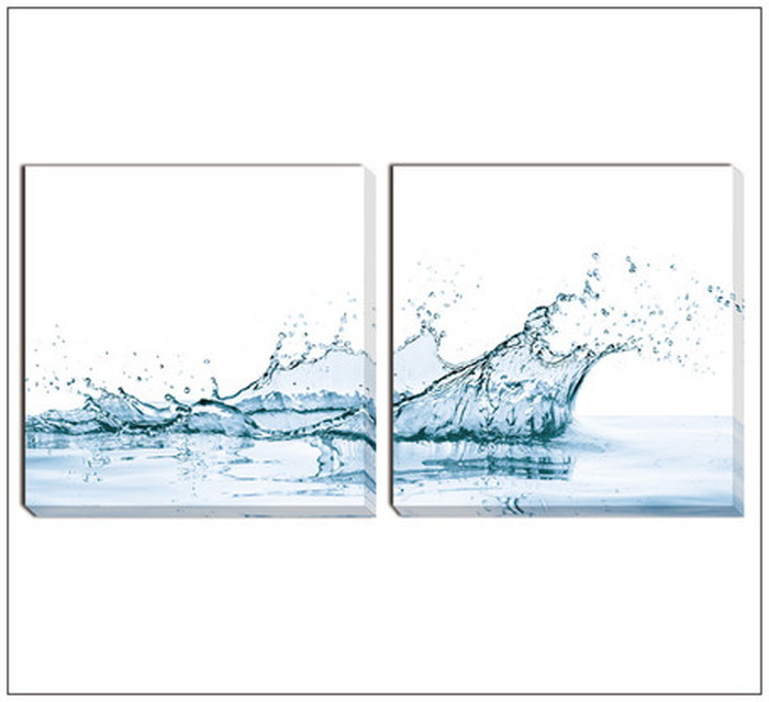 キャンバスパネル Art Panel water spiash with reflection isolated 2枚セット 700x700x40mm IAP-52786 bic-7184372s1 アートパネル ..