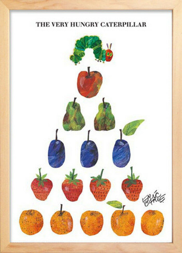 アートフレーム エリック・カール Eric Carle ナチュラルフレーム Fruits Pyramid 280x387x17mm ZEC-61865 bic-7566001s2送料無料 北欧 モダン 家具 インテリア ナチュラル テイスト 新生活 オススメ おしゃれ 後払い 雑貨