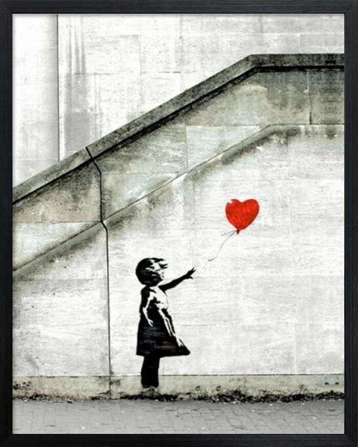 アートフレーム バンクシー Banksy Red Balloon IBA-61736 bic-7823274s1 アートパネル アートボード 壁紙 装飾フィルム 送料無料 北欧 モダン 家具 インテリア ナチュラル テイスト 新生活 オススメ おしゃれ 後払いのサムネイル