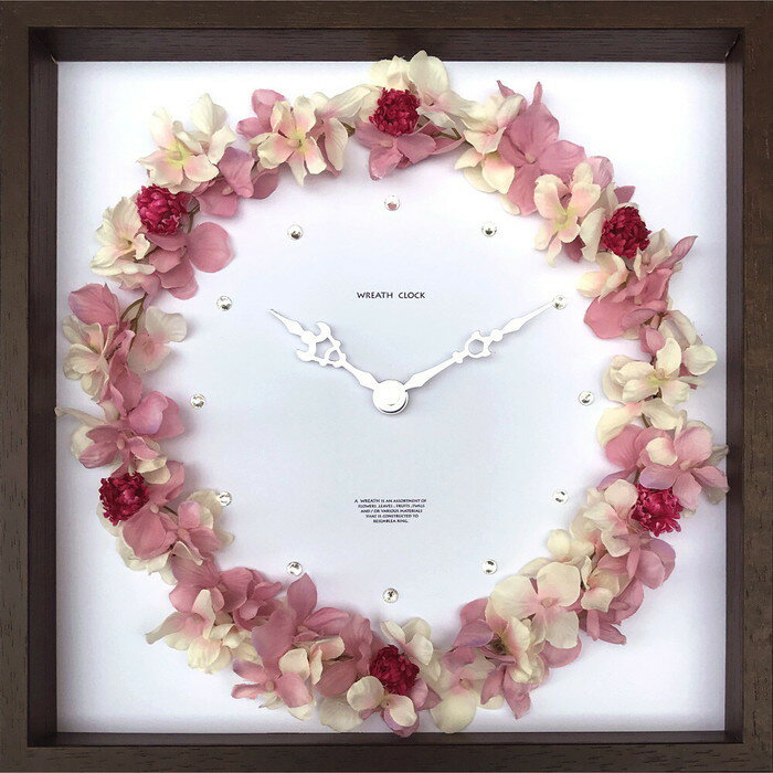 おしゃれ フラワークロック ハイドレンジア Wreath Clock Hydrangea pink CWC-52878 bic-7985425s1 アートパネル アートボード 壁紙 装飾フィルム 送料無料 北欧 モダン 家具 インテリア ナチ…