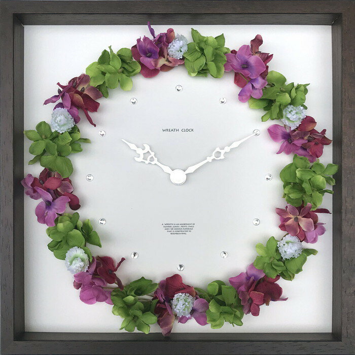 おしゃれなフラワークロック おしゃれ フラワークロック ハイドレンジア Wreath Clock Hydrangea mix CWC-52876 bic-7985426s1 アートパネル アートボード 壁紙 装飾フィルム 北欧 モダン 家具 インテリア ナチュラル テイスト 新生活 オススメ おしゃれ