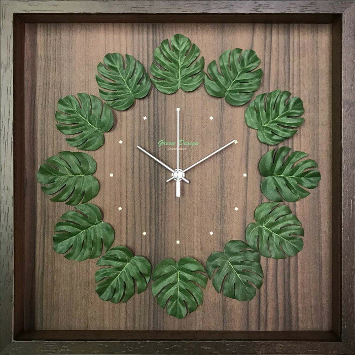 おしゃれ リーフクロック モンステラ Wreath Clock Monstera CWC-53070 bic-7985427s1 アートパネル アートボード 壁紙 装飾フィルム 送料無料 北欧 モダン 家具 インテリア ナチュラル テイス…