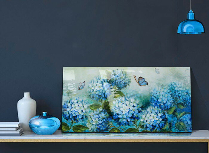 バーニッシュ ウォール アート BURNISH WALL ART BLUE FLOWER BUTTERFLY BWA-020 kar-7859643s1 送料無料 北欧 モダン 家具 インテリア ナチュラル テイスト 新生活 オススメ おしゃれ 後払い 雑貨