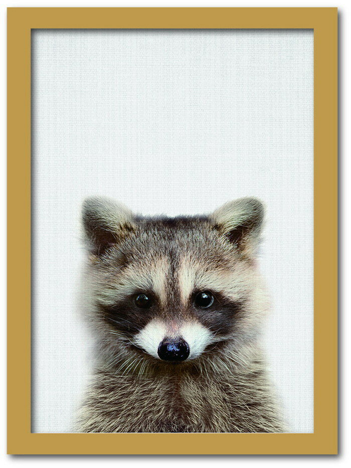 Rakuten - Animal Children series Raccoon タヌキ CB 1004NA フレームカラー：ナチュラル サイズ：A4 店舗 カフェ ラウンジ ロビー ホテル 法人 kar-8238786s1 アートパネル アートボード 壁紙 装飾フィルム 送料無料 北欧 モダン 家具 インテリア
