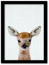 【スーパーセール対象商品】Animal Children series Deer シカ CB 2006BK フレームカラー:ブラック サイズ:A3 kar-8238793s8 アートパネル アートボード 壁紙 装飾フィルム 北欧 モダン 家具 インテリア ナチュラル テイスト 新生活 オススメ おしゃれ(3)