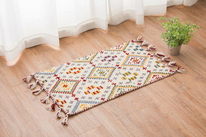 玄関マット 室内 ウール100％ クームース ヤード ホワイト 約45×75cm 270074117 hgi-8417499s1 送料無料 北欧 モダン 家具 インテリア ナチュラル テイスト 新生活 オススメ おしゃれ 後払い マット 絨毯 ラグ カーペット リビング