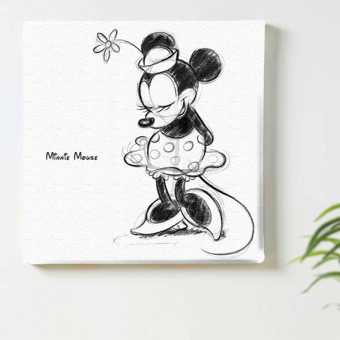 【スーパーセール対象商品】ミニー ディズニー Minnie Mouse Mサイズ 30cm×30cm アートパネル ファブリックパネル アートボード インテリアパネル 壁掛け 日本製 ラッピング付き lib-dsn-0150-m アートパネル アートボード 壁紙 装飾フィルム 北欧 モダン 家具 イン