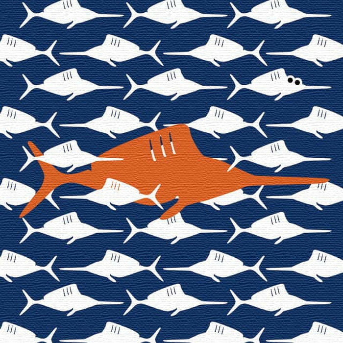 【スーパーセール対象商品】カジキマグロ ポップアート I AM DESIGN XLサイズ 100cm×100cm アートパネ..