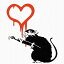 バンクシー デザイン Banksy Design 日本正規ライセンス ハート bdld-1907-005 Sサイズ 15cm×15cm アー..