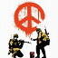 バンクシー デザイン Banksy Design 日本正規ライセンス ピースマーク アーミー bdld-1907-007 Sサイズ..