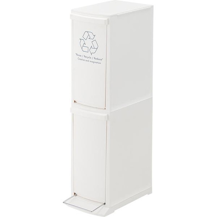 ダストボックス2D ゴミ箱 ホワイト az-lfs-932wh送料無料 北欧 モダン 家具 インテリア ナチュラル テイスト 新生活 オススメ おしゃれ 後払い 雑貨