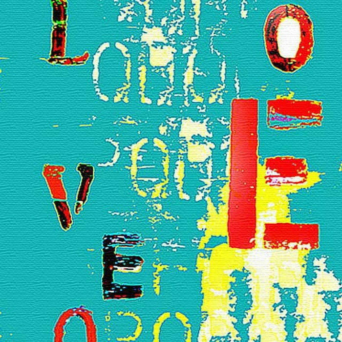 【スーパーセール対象商品】LOVEモチーフ タイポグラフ TYPOGRAPHY Mサイズ 30cm×30cm アートパネル ファブリックパネル アートボード 壁...